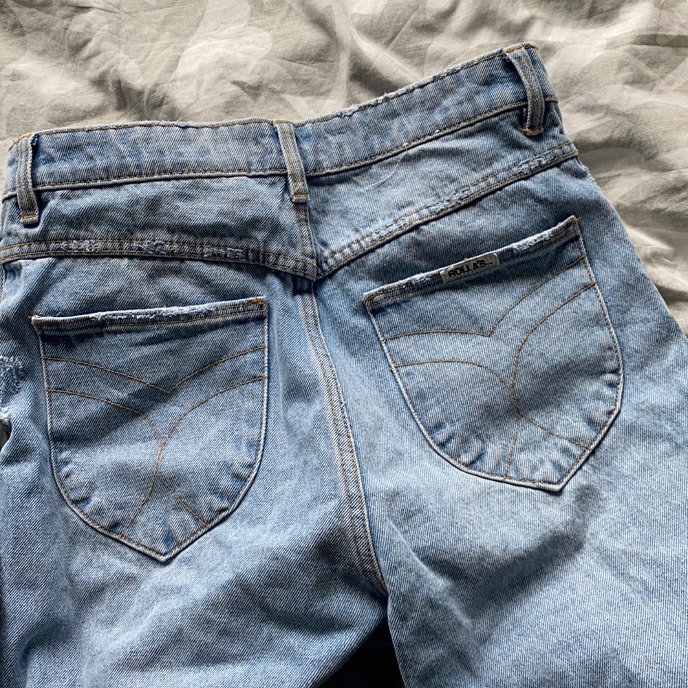 ROLLA’S high rise slim denim